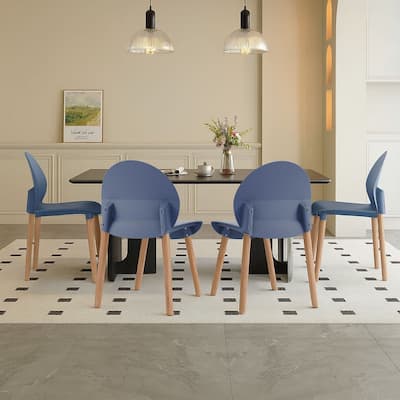 Stackable Set of 4 Waiting Room Reception Chairs Dining Side Chairs, For Reception Room Dining Room Living Room