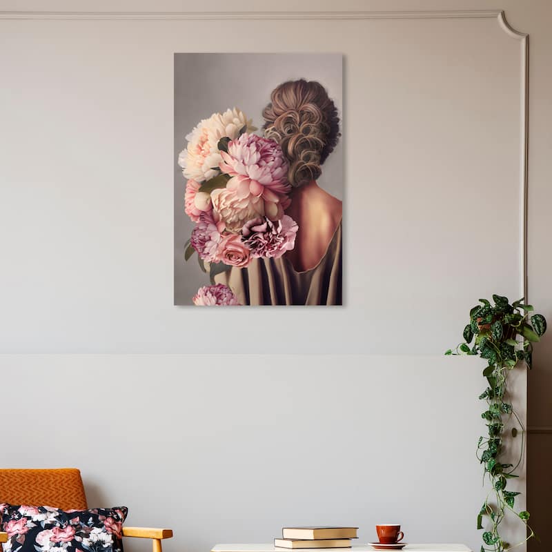 Wynwood Studio Fashion and Glam Rachel Brown and Taupe Traditional Wall Art Canvas Print - 30 x 20