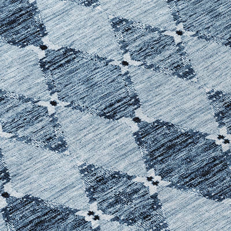 Machine Washable Indoor/ Outdoor Chantille Modern Boho Damask Rug