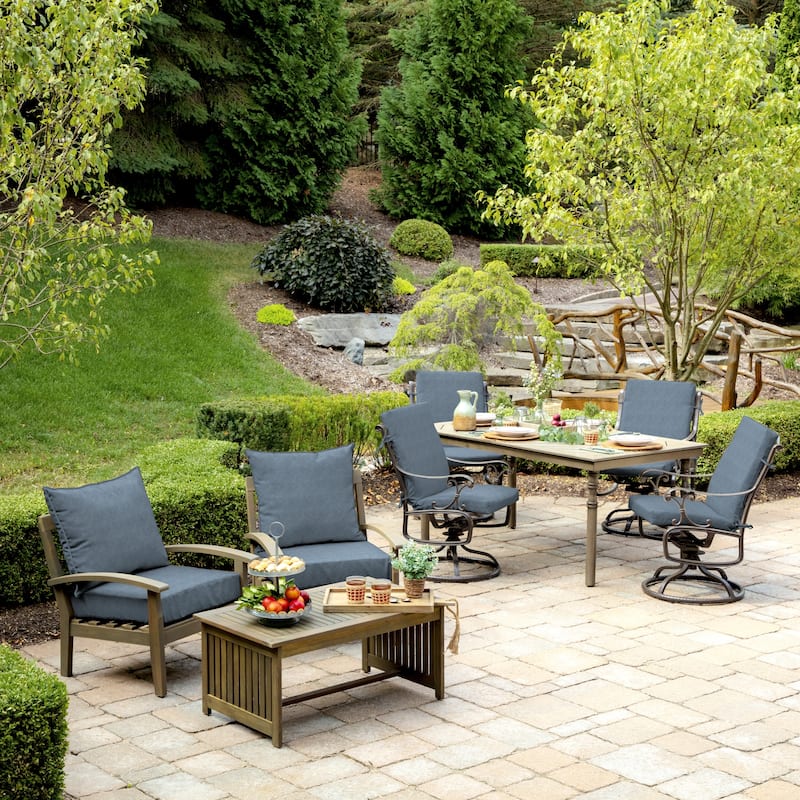 ARDEN Denim Alair Outdoor Deep Seat Cushion Set - 24 W x 24 D in.