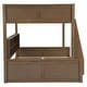 preview thumbnail 24 of 50, Twin XL over Queen/Full XL over Queen Bunk Bed with Storage Cabinets and USB Ports, Solid Wood Bunk Bedframe w/ Storage Shelves