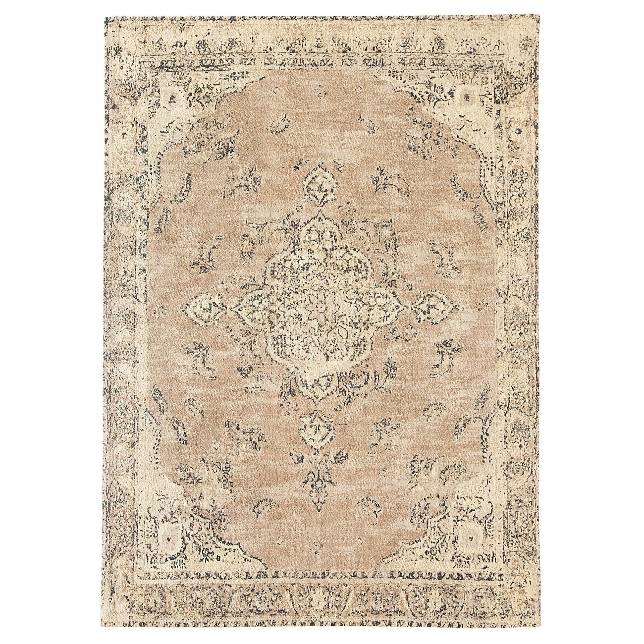 Sadie Coral Peach Turkish Style Distressed Rug - Bed Bath & Beyond