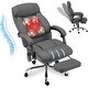 preview thumbnail 17 of 22, Executive Reclining Office Chair with Heated Massage and Footrest, Ergonomic Design for Home Office Grey