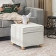 preview thumbnail 132 of 149, Adeco Square Storage Ottoman 17 inch Footstool