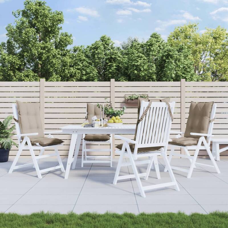 vidaXL Highback Chair Cushions Seat Pad Outdoor Patio Garden Oxford Fabric - 19.7 x 47.2 x 2.8 in - Taupe (1)