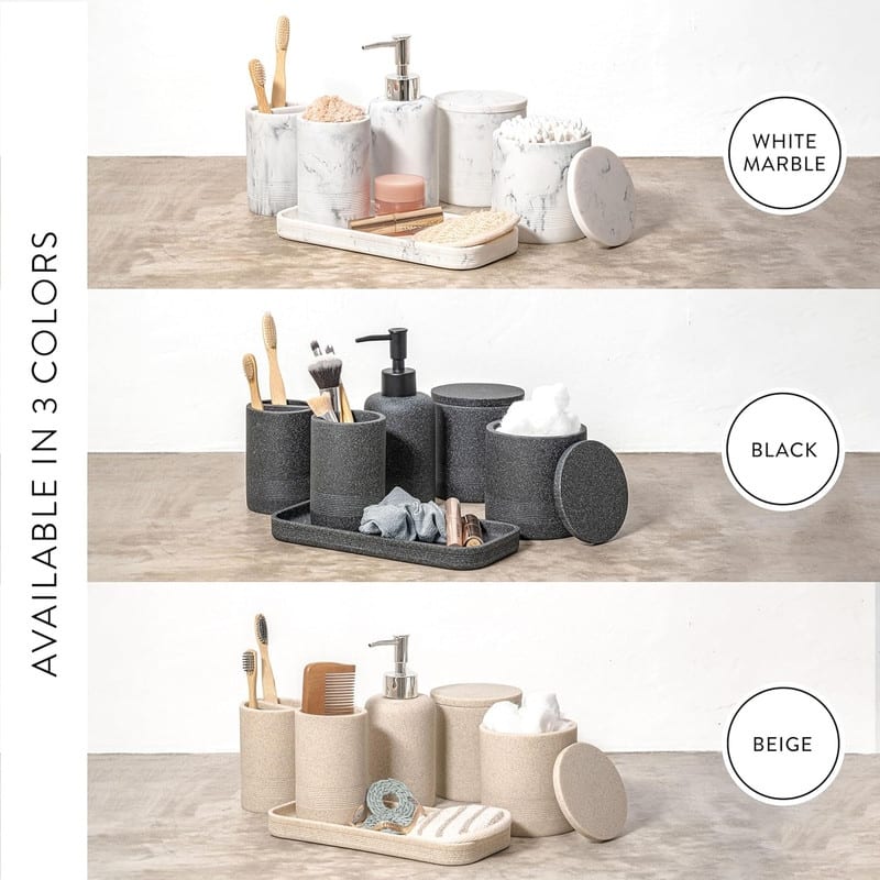 Black Bathroom Accessories Set Bed Bath & Beyond 39689888