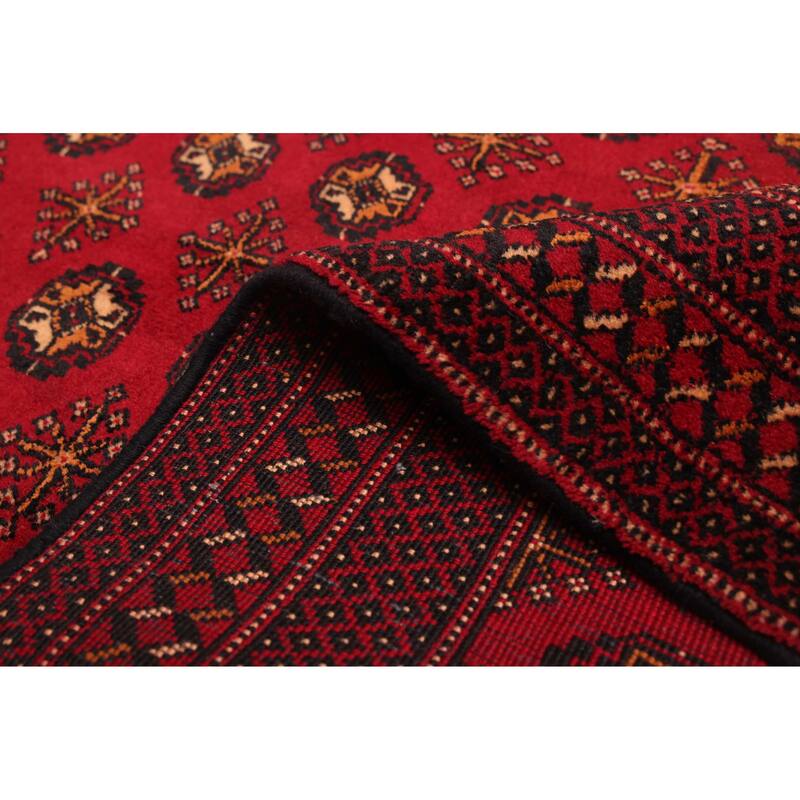 ECARPETGALLERY Hand-knotted Teimani Red Wool Rug - 3'5 x 6'5