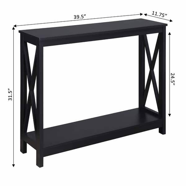 dimension image slide 1 of 16, Convenience Concepts Oxford Console Table with Shelf