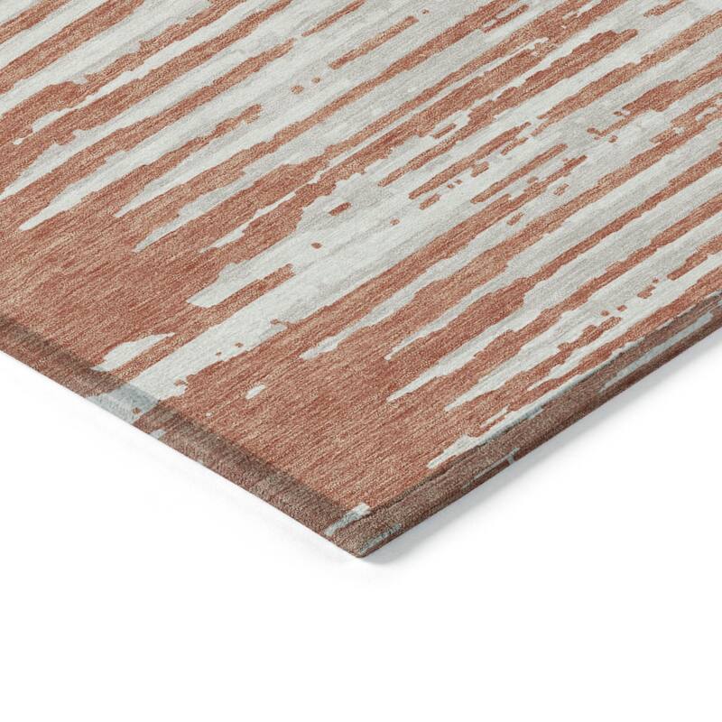 HomeRoots Striped Transitional Rectangle Outdoor Rug