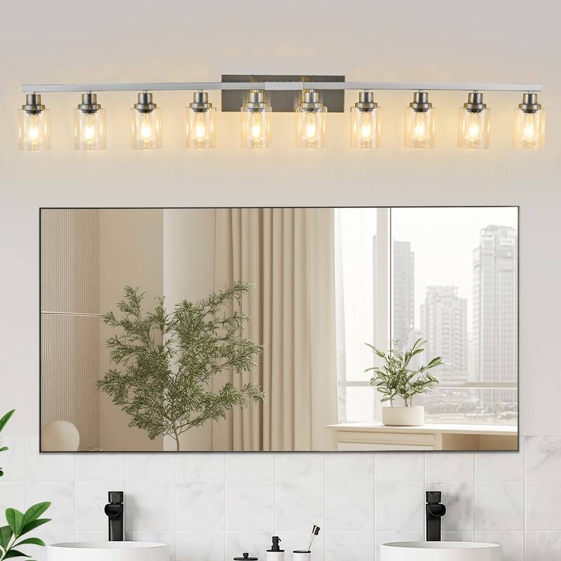 Bathroom Vanity Light With Clear Glass Shades For Vanity Mirror, Bathroom, Or Hallway