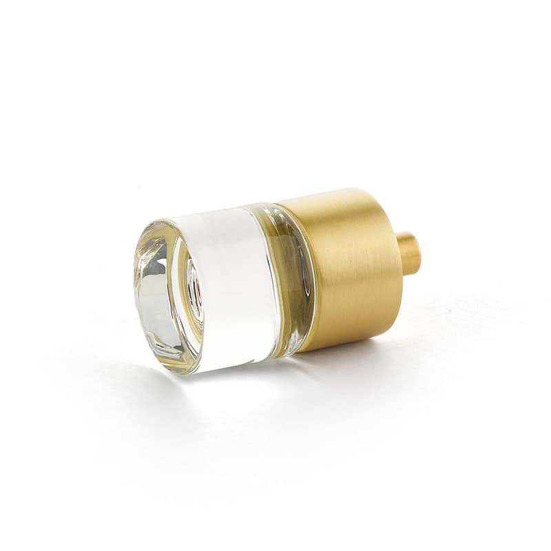 Schaub and Company City Lights 7/8" Cylindrical Glass Mini Cabinet - Satin Brass