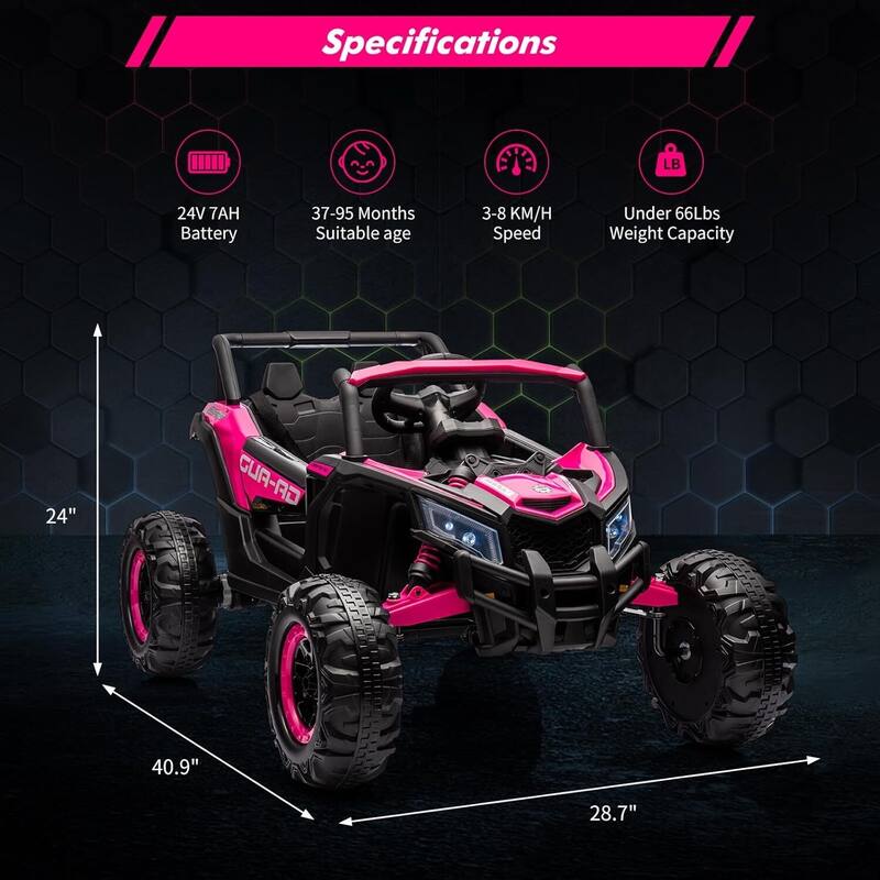 24V 2 Seater Ride on UTV Car for Big Kids