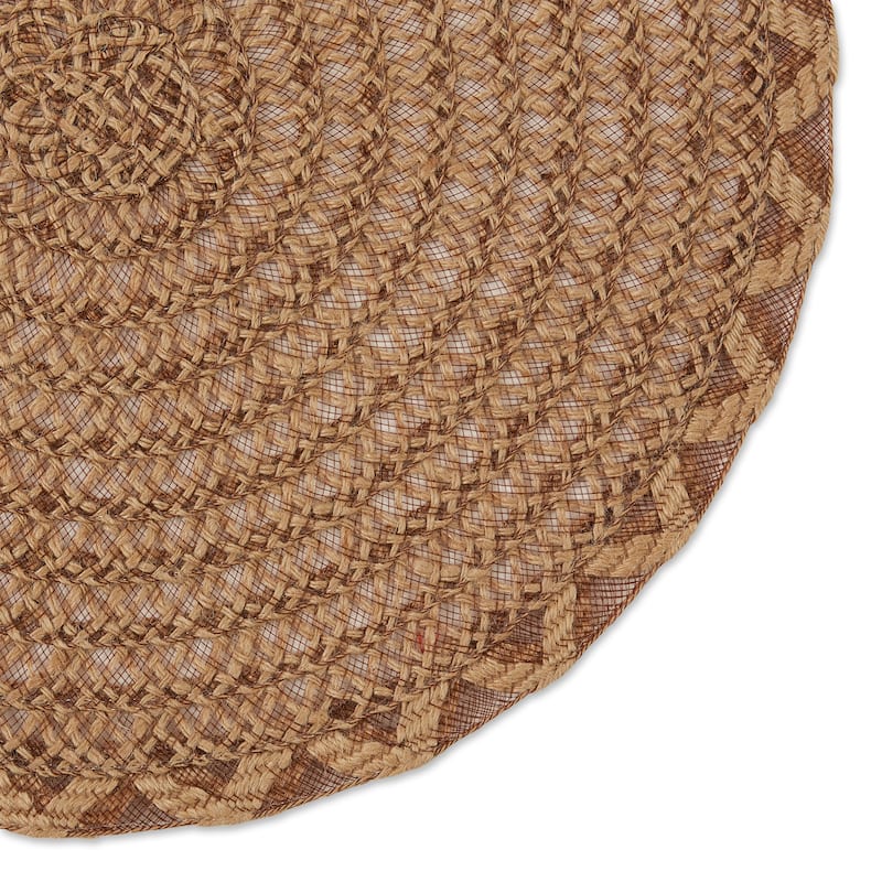 DII Natural Fringe Woven Polyester Round Placemat (Set of 6)