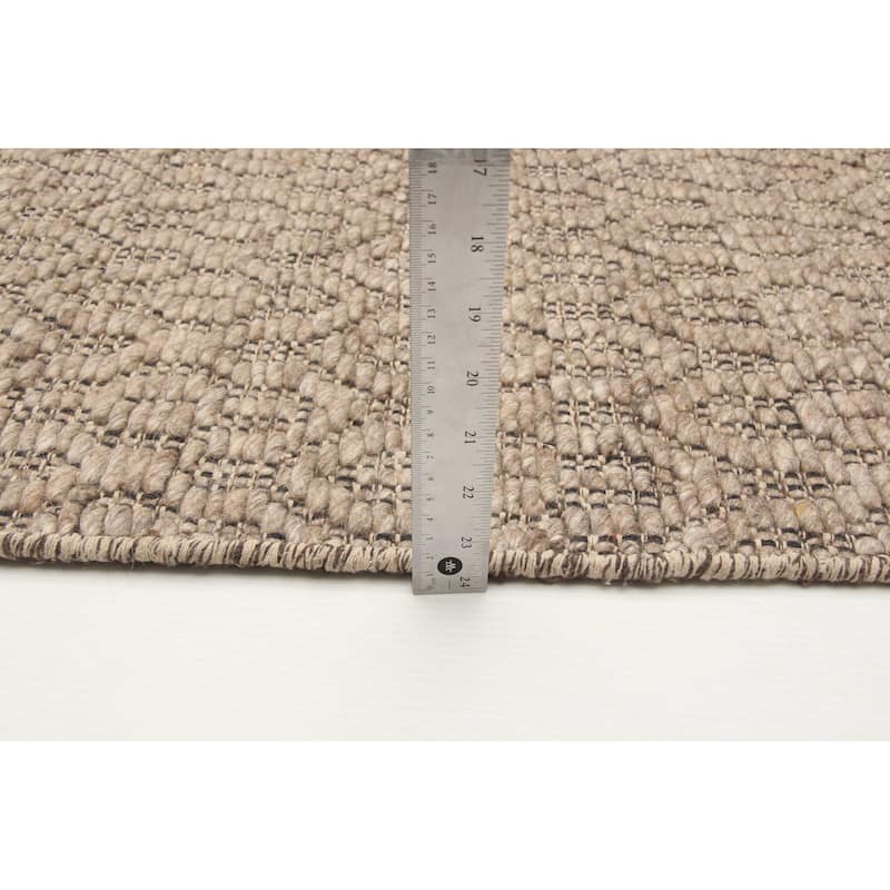 ECARPETGALLERY Braid weave Sienna Brown Wool Rug - 5'3 x 7'5