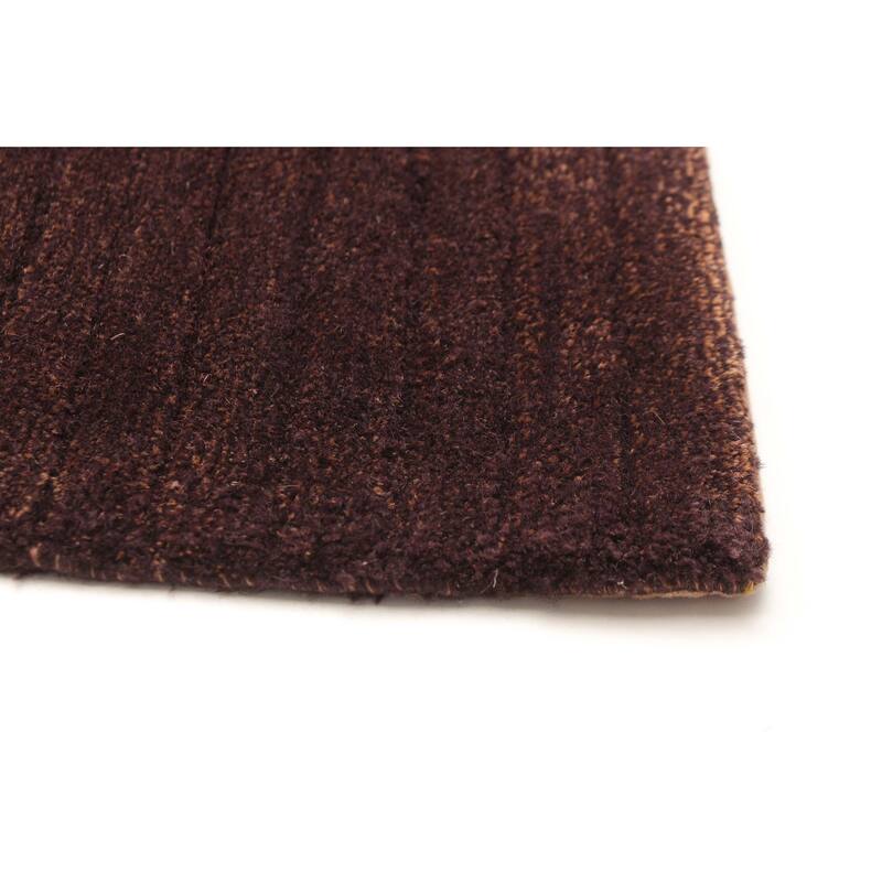 ECARPETGALLERY Hand-knotted Opulence Dark Brown Wool Rug - 3'2 x 11'8