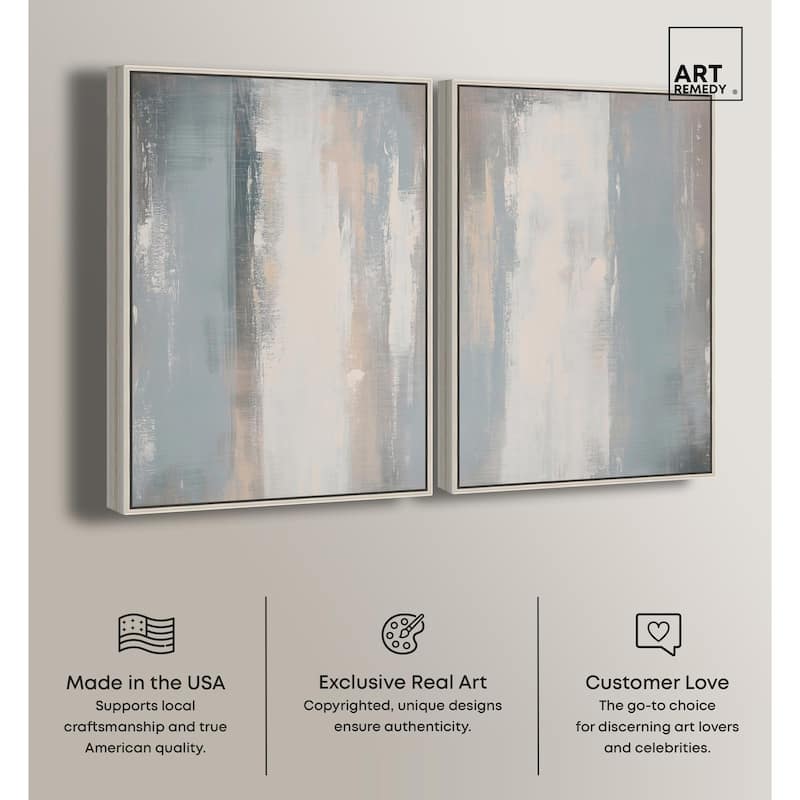 Neutral Ground Canvas Set of 2 by Art Remedy