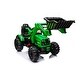 preview thumbnail 1 of 6, Kids Ride On Excavator, 12V Battery Powered 2 Speeds Construction Vehicles, Front Loader With Horn - Green Green
