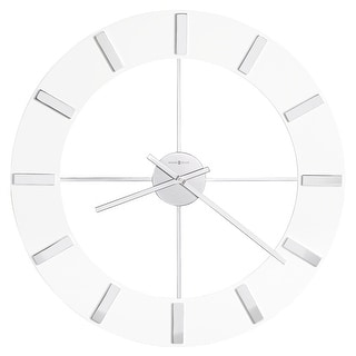 Howard Miller Pearl White 30-Inch Numberless Glass Wall Clock