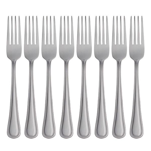 Oneida Tress 8-Piece Mirror Finish Dinner Fork Set, Glam - Bed