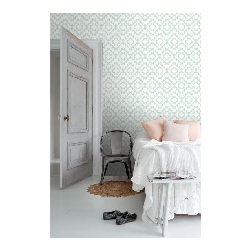 ESTA Home Fantine Mint Geometric Wallpaper - 20.5 x 396 x 0.025