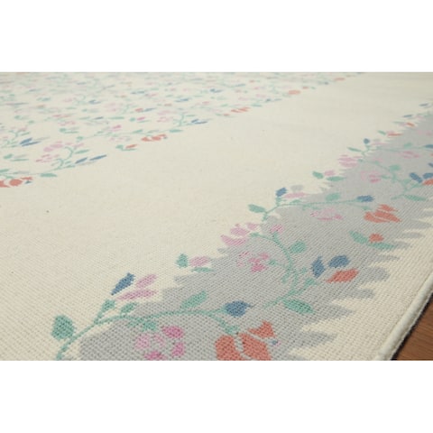Ivory,Gray, Lavander, Green, Orange, Blue, Multi Oriental Rug 0 Traditional Oriental Area Rug (8x10) - 7'10" x 9'11"
