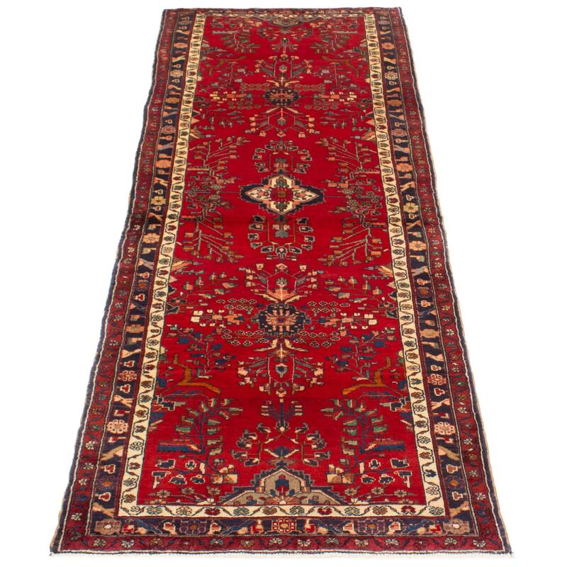 ECARPETGALLERY Hand-knotted Anadol Red Wool Rug - 3'8 x 10'4