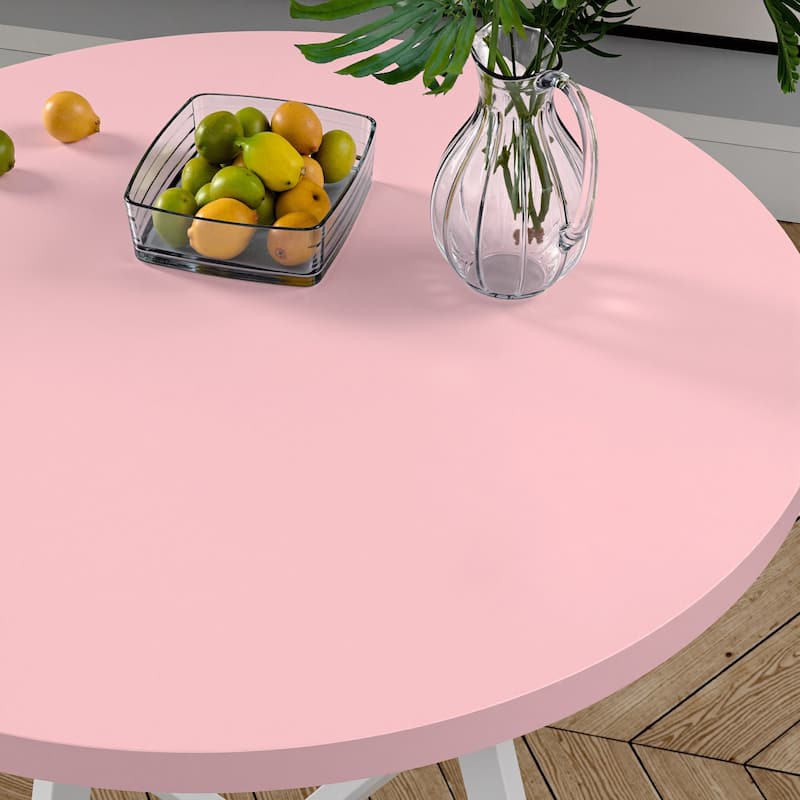 VECELO 3-Pieces Round Dining Sets for Small Spaces Butterfly Leg Table Dining Table Set of 3