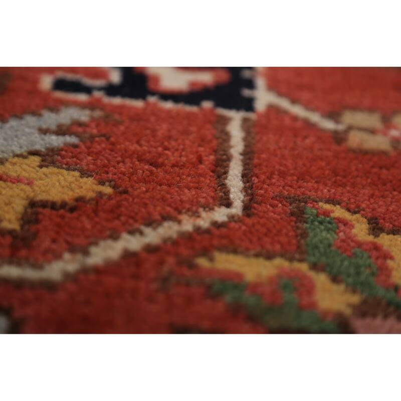 Orange Heriz Serapi Indian Area Rug Handmade Wool Carpet - 8'11"x 11'10"