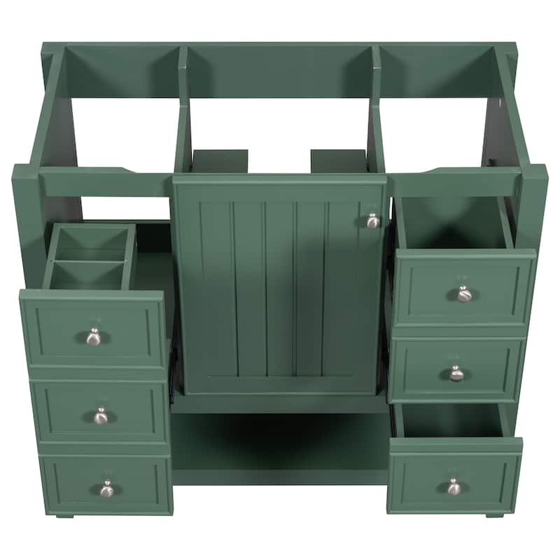 36" Bathroom Vanity without Sink,Cabinet Base Only,One Cabinet and three Drawers