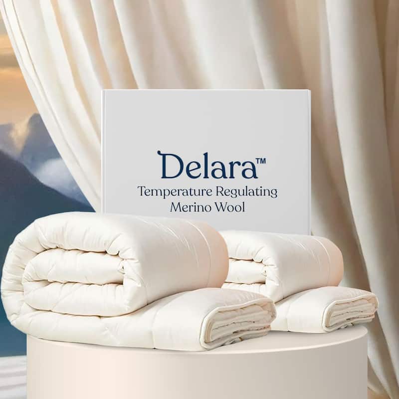 Delara 3IN1 Wool Duvet Insert 100% Organic Cotton Cover
