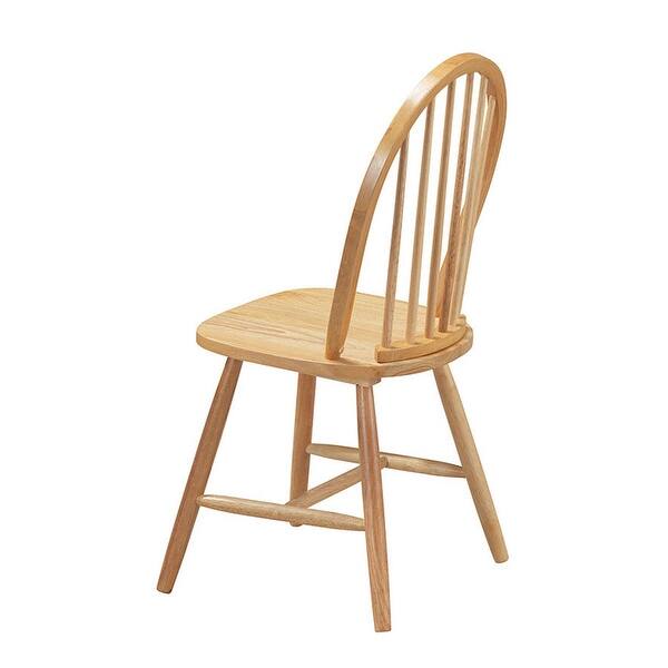 Shop Costway Set Of 2 Vintage Windsor Side Chairs Wood Spindleback