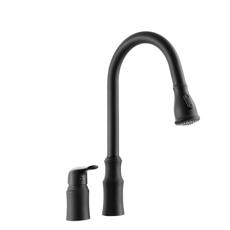Kitchen Sink Faucet with Sleek Single-Handle, Pull-Down Sprayer