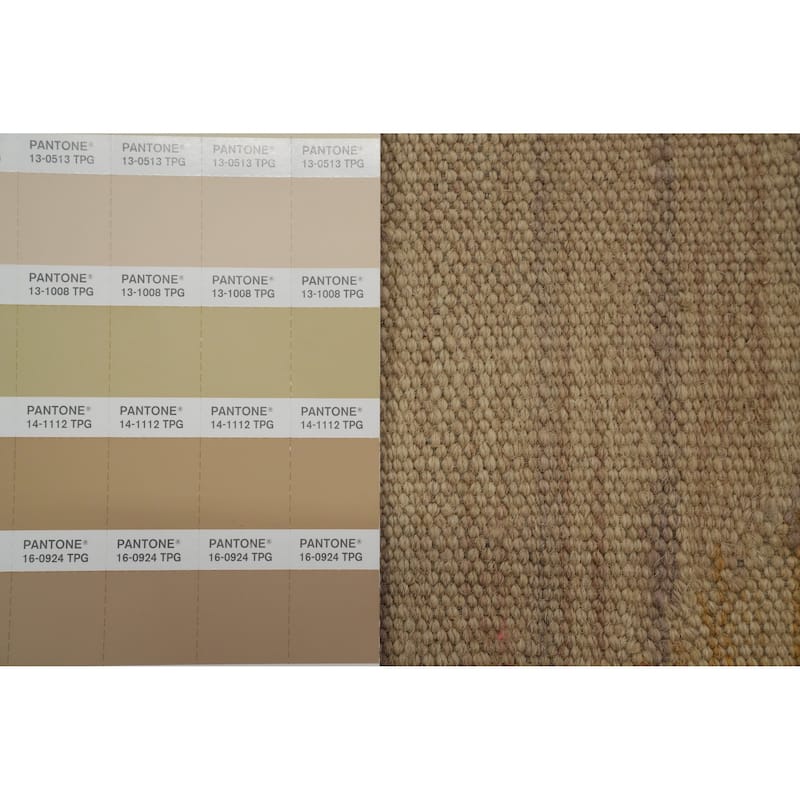 Hand Woven Oriental 100% Wool Carpet Southwestern Tribal Yellow & Gold Kilim Area Rug - 5' 9'' X 3' 11''