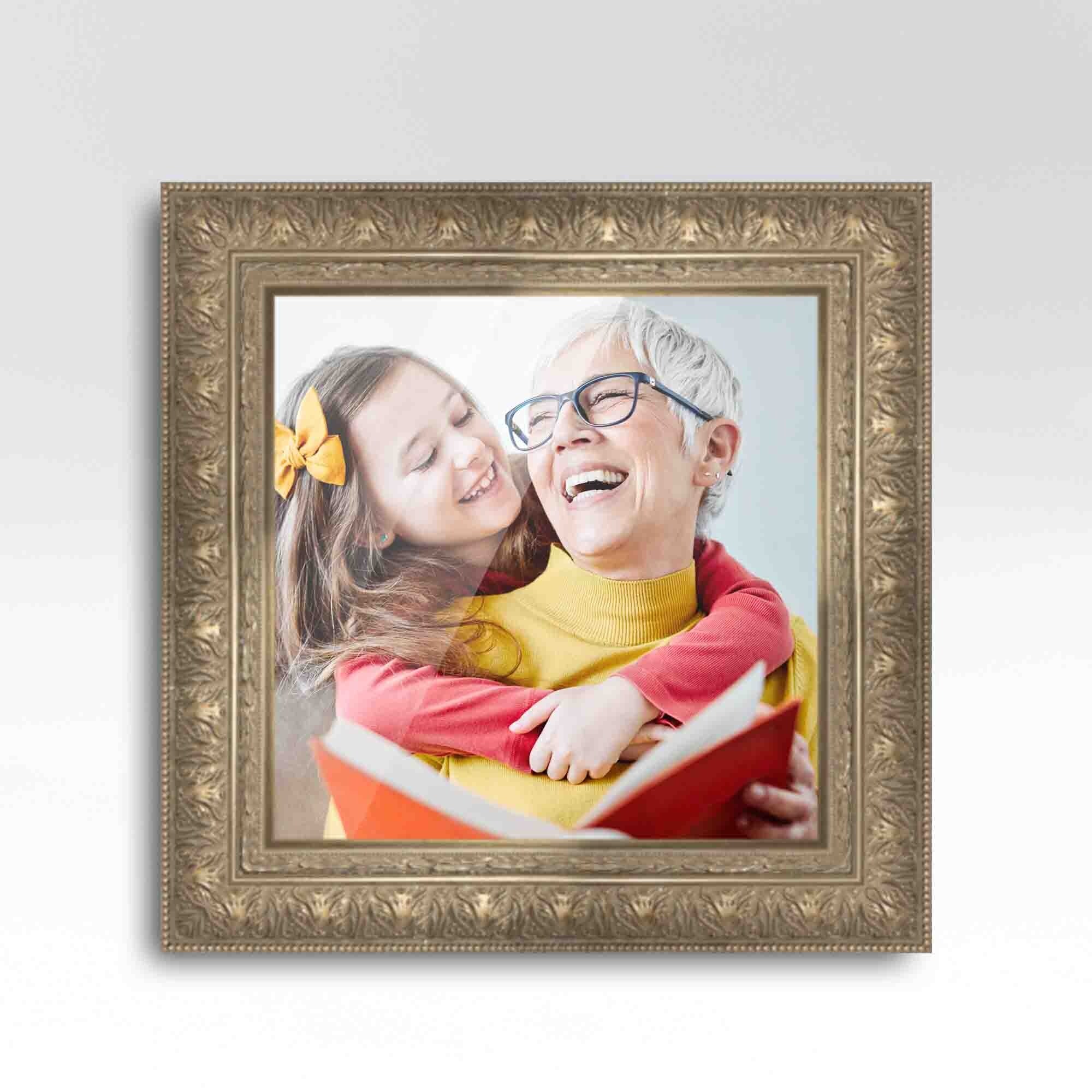 5x5 silver photo shop frame