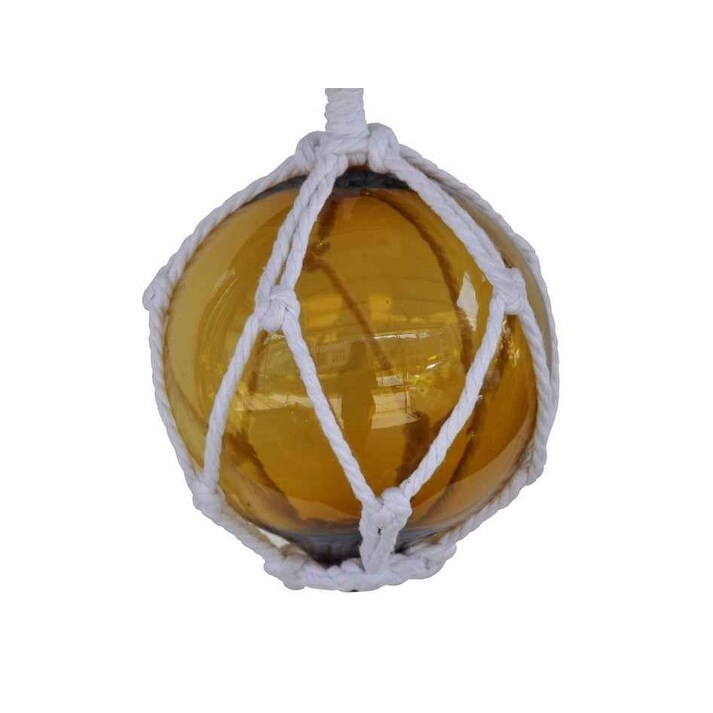 Amber Japanese Glass Ball Fishing Float - 3 - Bed Bath & Beyond