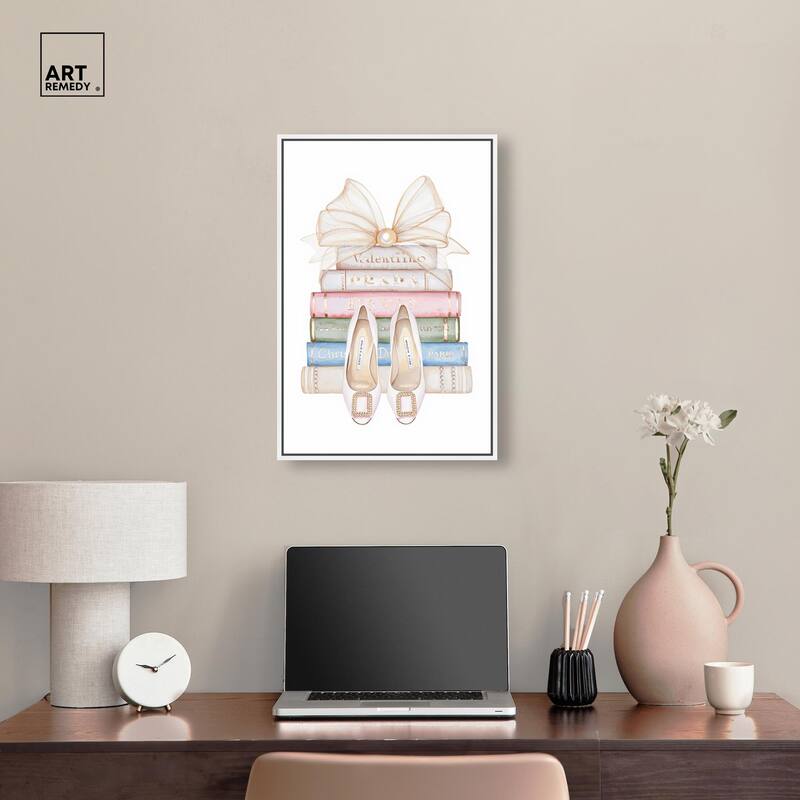Bow And Buckles Canvas by Art Remedy