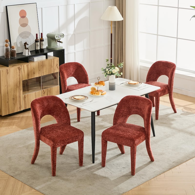 Metal Legs Dining Chair,Cushion Is Comfortable,Design Is Simple