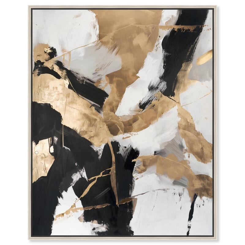 Cracked Gilt II Canvas by Art Remedy - Silver - 16" x 20"