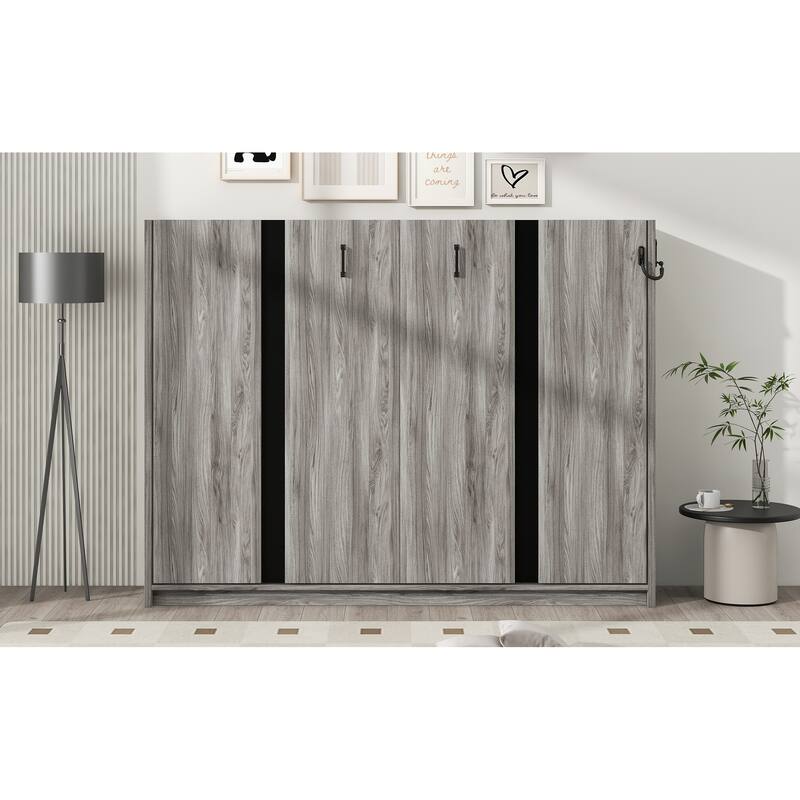 Full Size MDF Murphy Bed with Cabinet Conversion and 800lb Weight Capacity