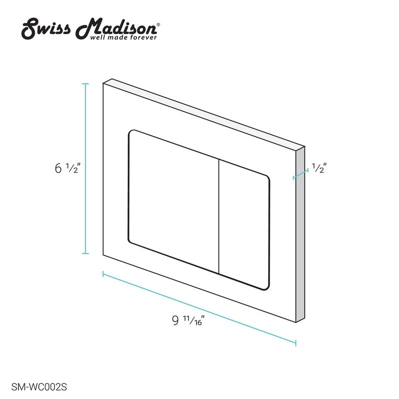 Swiss Madison Wall Mount Toilet Actuator Flush Push button Plate