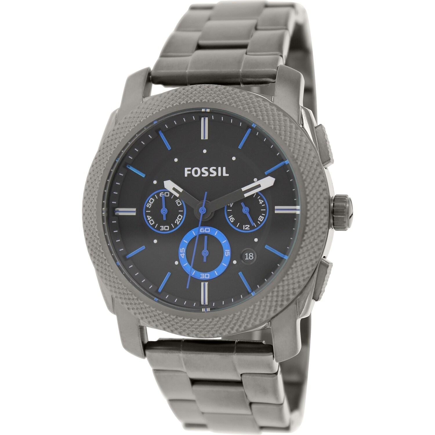 Fossil Men's Machine Grey Stainless-Steel Plated Fashion Watch