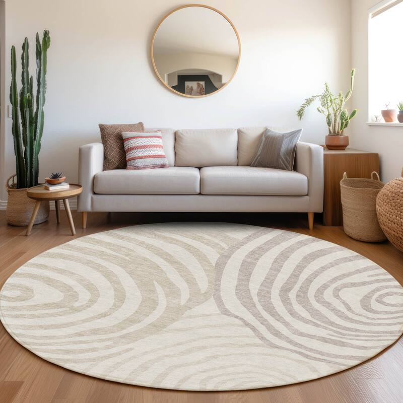 Machine Washable Indoor/ Outdoor Chantille Contemporary Dimensions Rug