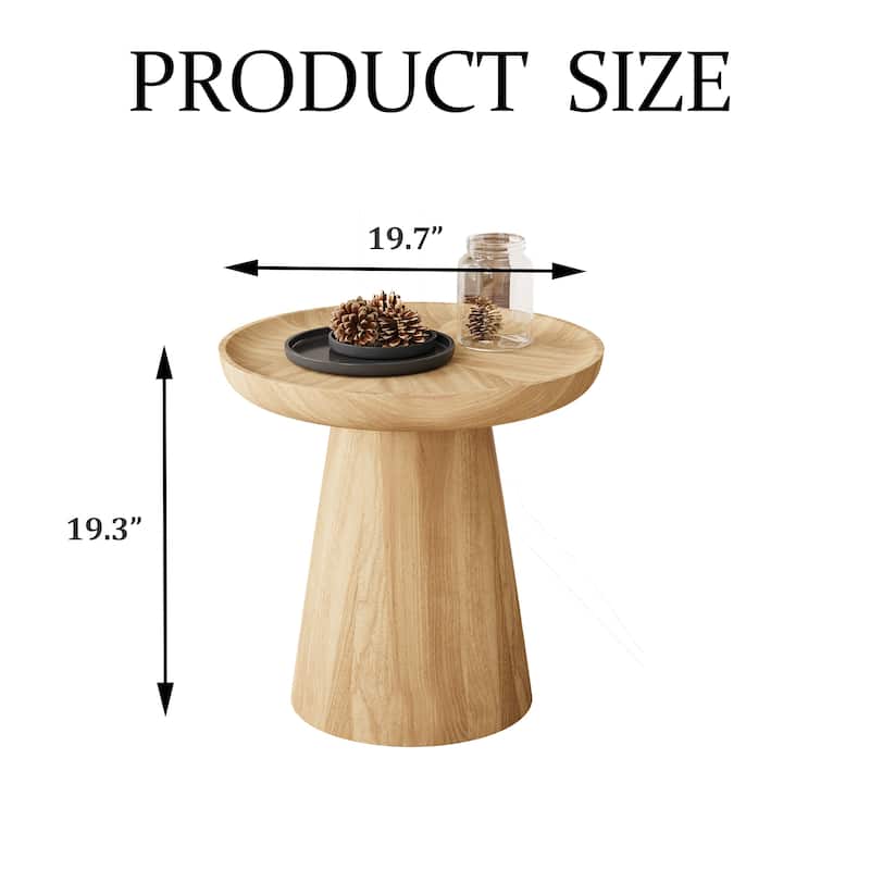 Round Walnut Nesting Coffee Tables | 2-Piece Set & Single Table Options - Modern Stackable Accent Tables