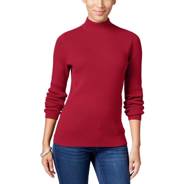 Download Shop Karen Scott Womens Mock Turtleneck Sweater Ribbed ...
