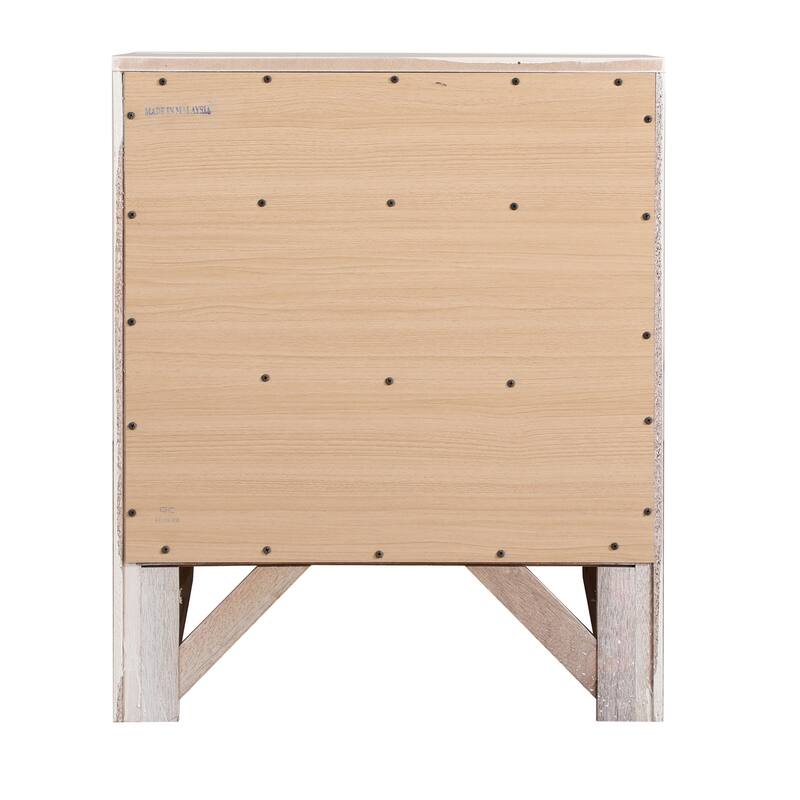 Solid Wooden Nightstand with Dovetailed Drawers - 28" - White