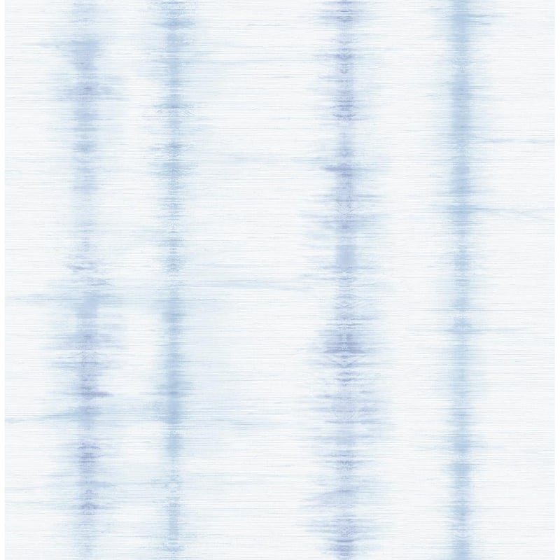 Seabrook Designs Tie-Dye Stripe Unpasted Wallpaper - 20.5 in. W x 33 ft. L - Blue & Periwinkle