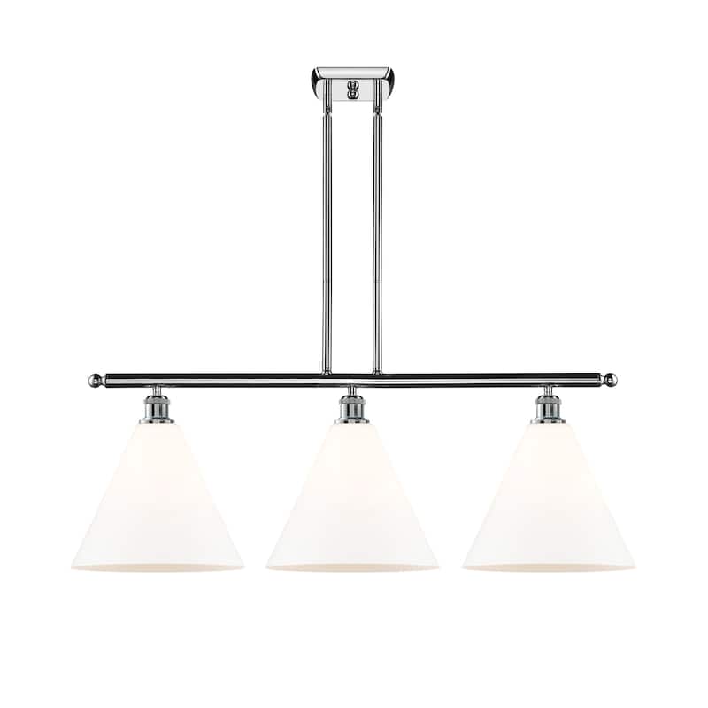 Innovations Lighting 516-3I-14-39 Berkshire Linear Berkshire 3 Light - Polished Chrome / Matte White