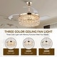 preview thumbnail 7 of 43, Kviflon 48'' Crystal Ceiling Fan with Lights and Remote 6 Speed, 3 Light Change Retractable Blades Chandelier Ceiling Fan
