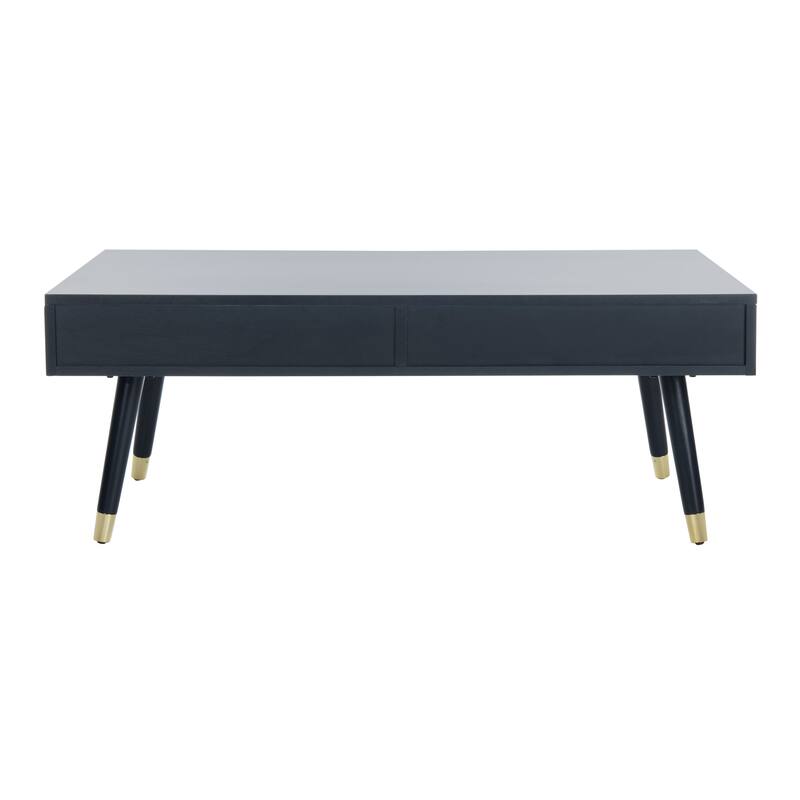 SAFAVIEH Tonya Mid-Century Gold Cap Coffee Table - 48" x 24" x 18" - 48Wx24Dx18H