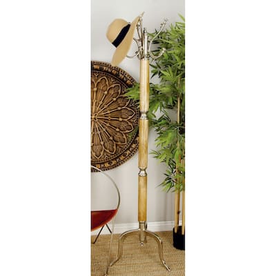 Silver or Gold Aluminum Traditional Coat Rack